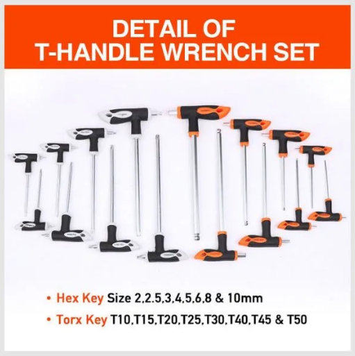 Torex i imbus set 16 komada sa T ruckom - Slika 4