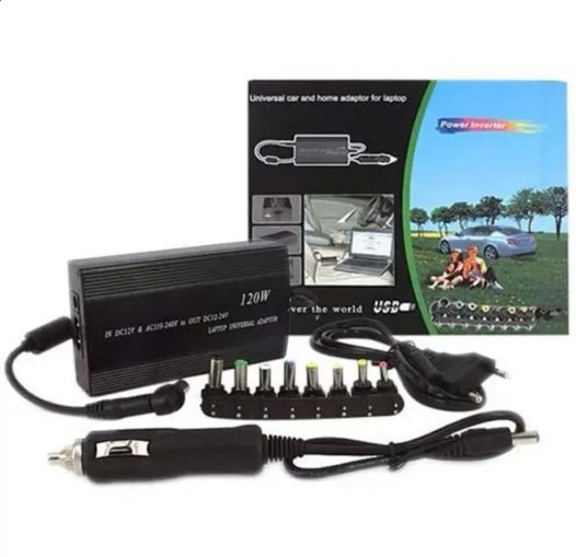 Univerzalni auto i kućni punjač za laptop 120W – punjač za mobilni telefon - Slika 4