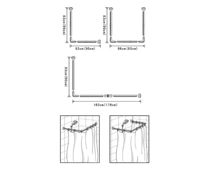 Univerzalni držač za kupatilske zavese - Slika 3