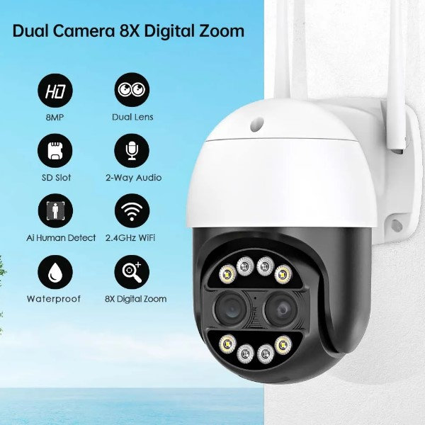 WiFi kamera sa dvostrukim socivom model 2 - Slika 2