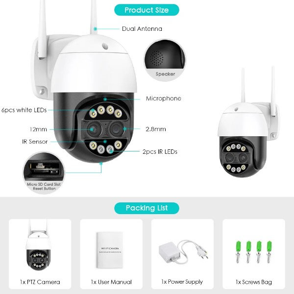 WiFi kamera sa dvostrukim socivom model 2 - Slika 10