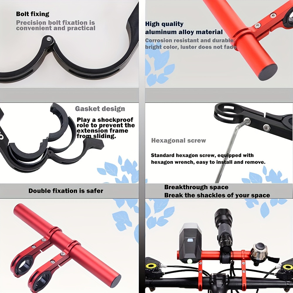 Lagana izdržljiva aluminijska legura produžetak upravljača bicikla - Slika 12