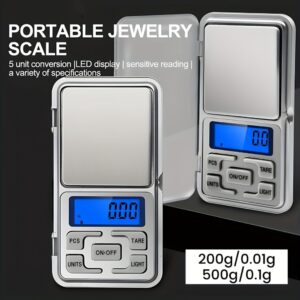 Digitalna vaga za džep sa pozadinskim osvetljenjem LCD-a