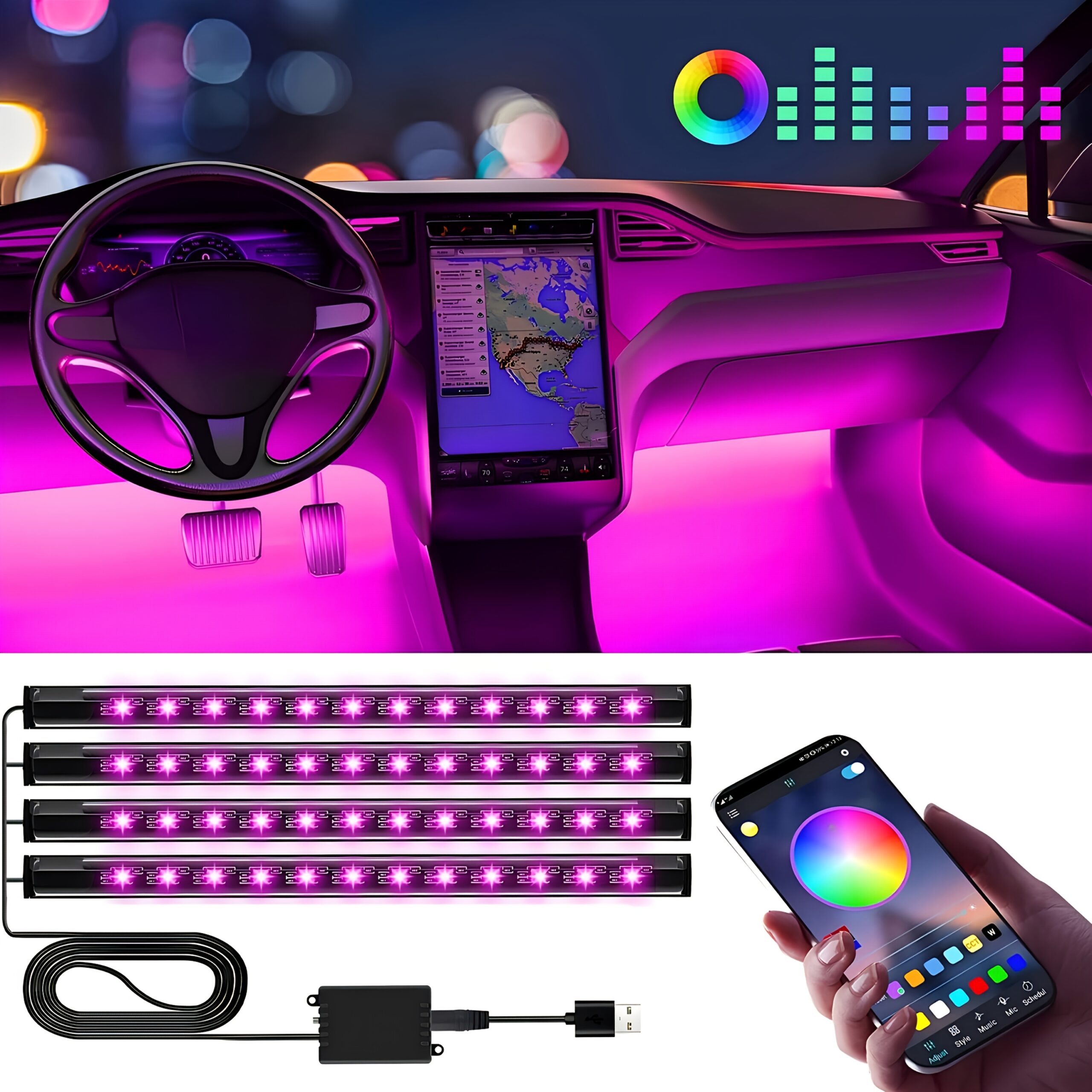 Dekorativna RGB svetla 4 komada