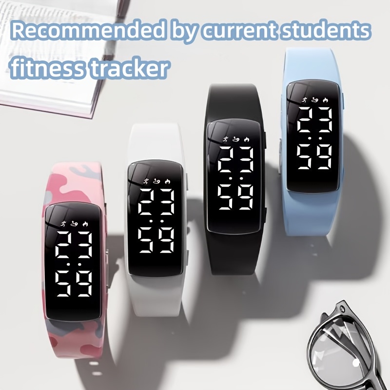 LED Studentska Kvadratna Multifunkcionalna Sportska Narukvica Brojač Koraka - Slika 9
