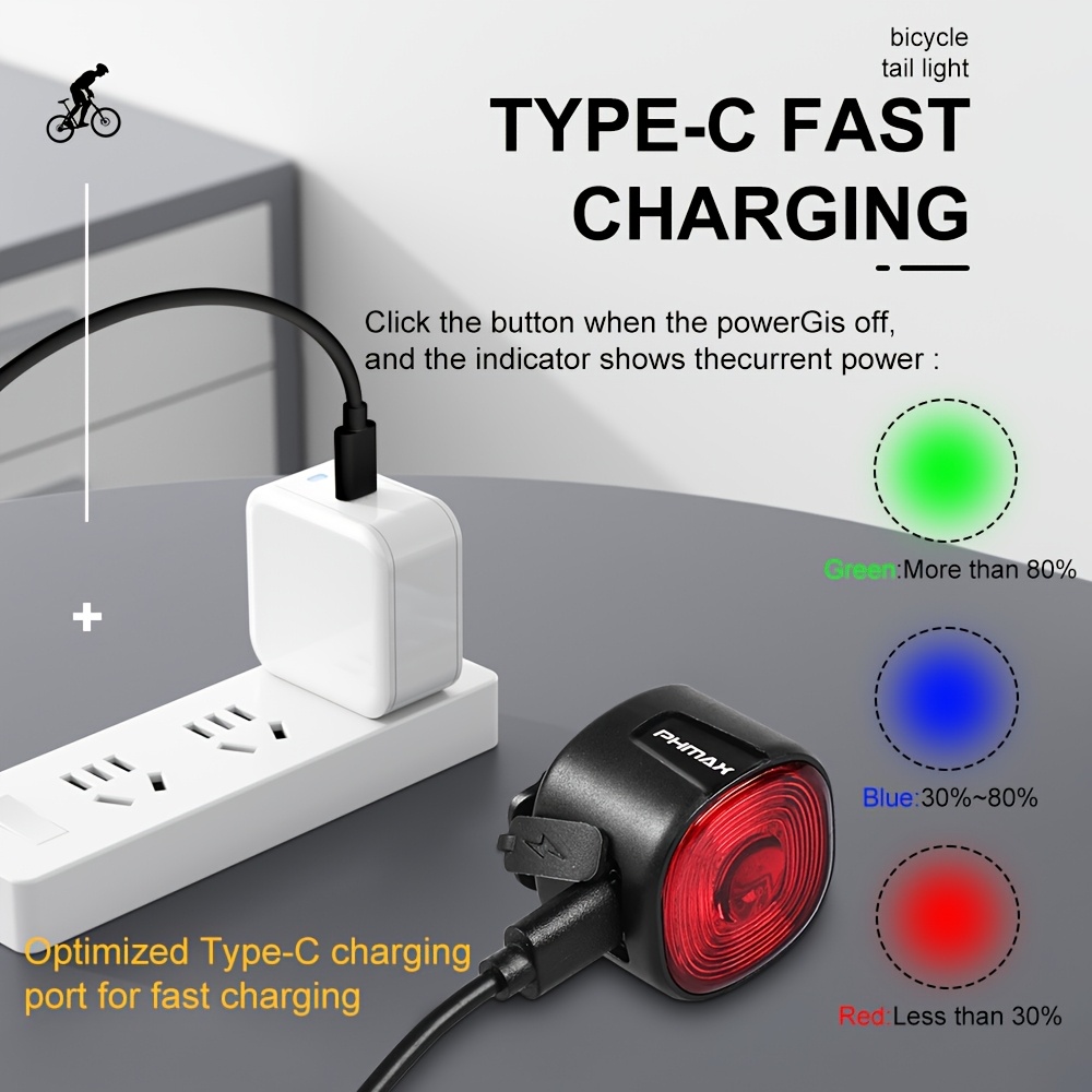 PHMAX Biciklističko zadnje svetlo IP66 vodootporno - Slika 6