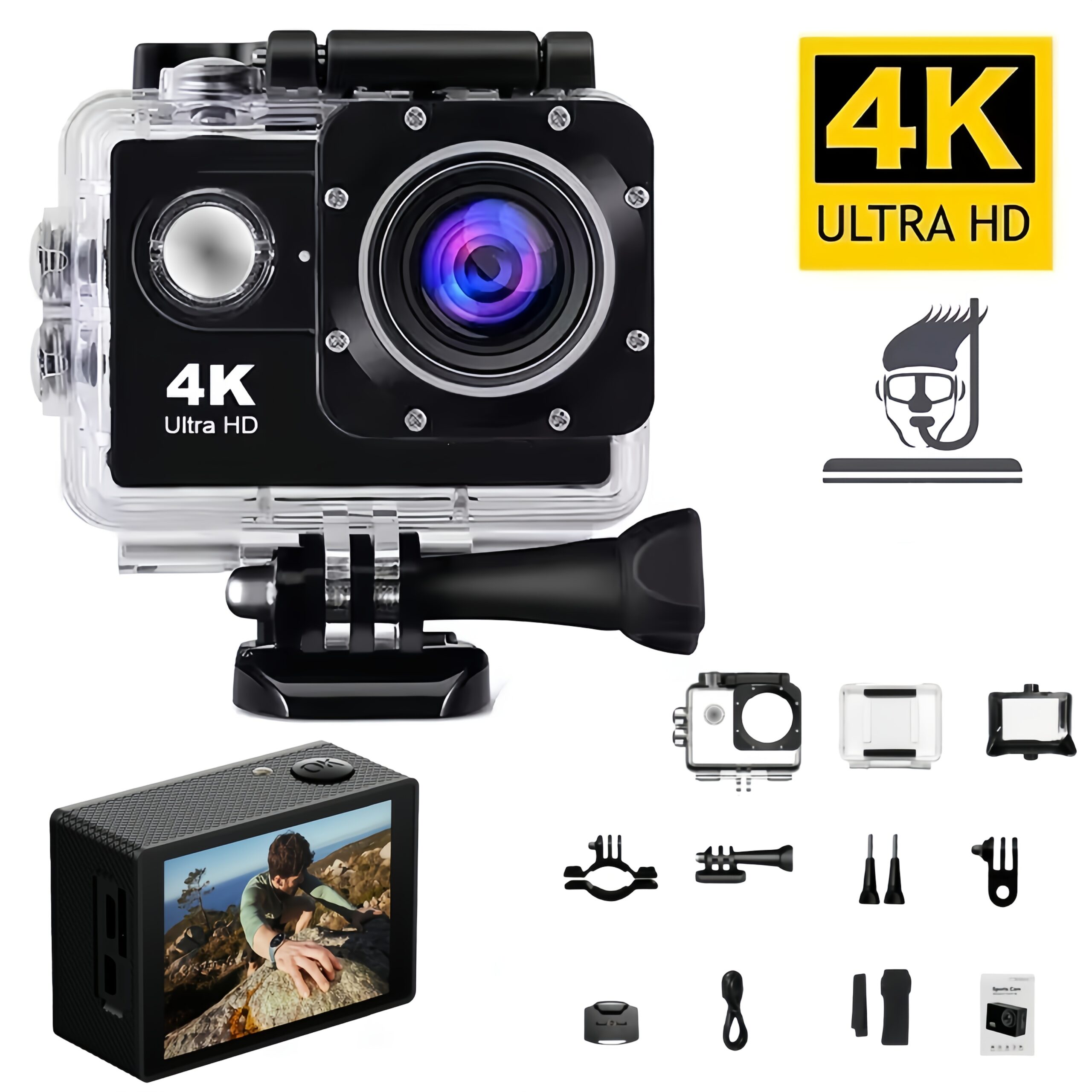 Akciona kamera 4K Ultra HD sa Time Lapse fotografijom