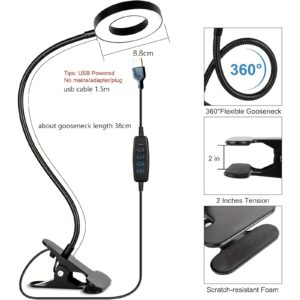 Fleksibilna stona lampa sa gipkim ramenom i stezaljkom