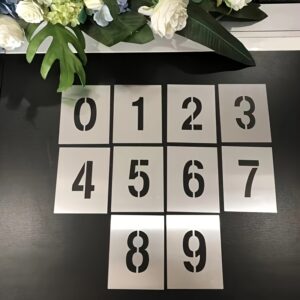 Set od 10 pravougaonih gvozdenih kalupa za brojeve od 0 do 9