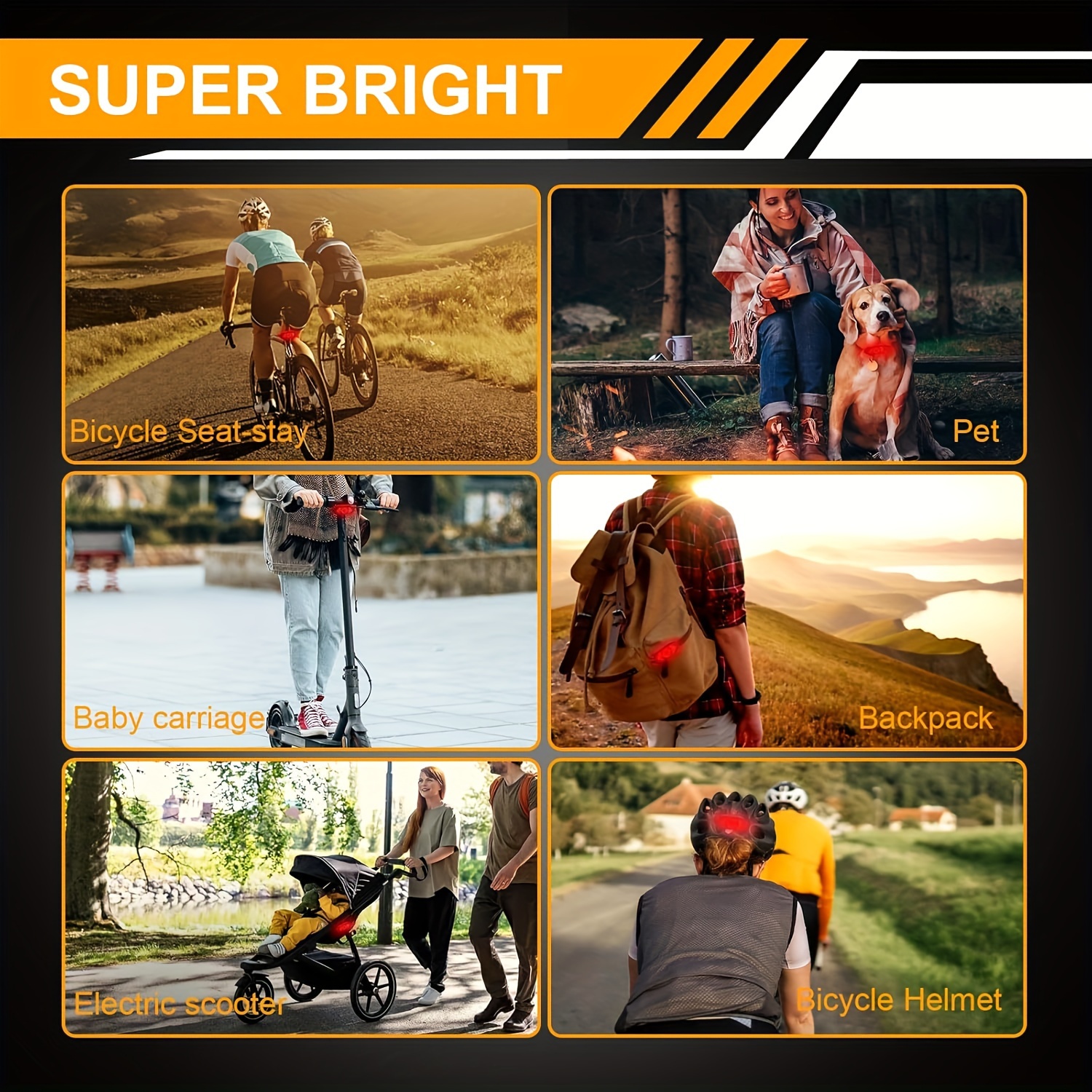 Pametna zadnja svetla za bicikl | USB punjiva - Slika 6