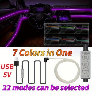 22 različita režima za LED dekorativnu lampu za unutrašnjost automobila