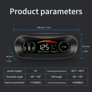 Automobilski elektronski kompas GPS Head-Up HUD displej