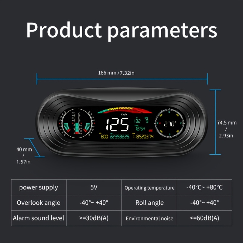 Automobilski elektronski kompas GPS Head-Up HUD displej - Slika 2