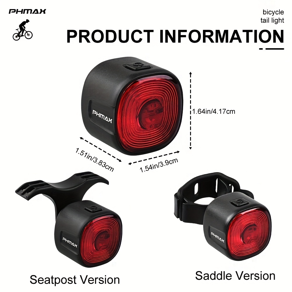 PHMAX Biciklističko zadnje svetlo IP66 vodootporno - Slika 11