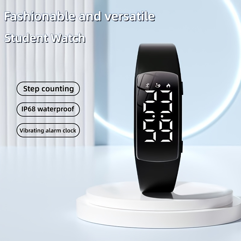 LED Studentska Kvadratna Multifunkcionalna Sportska Narukvica Brojač Koraka - Slika 4