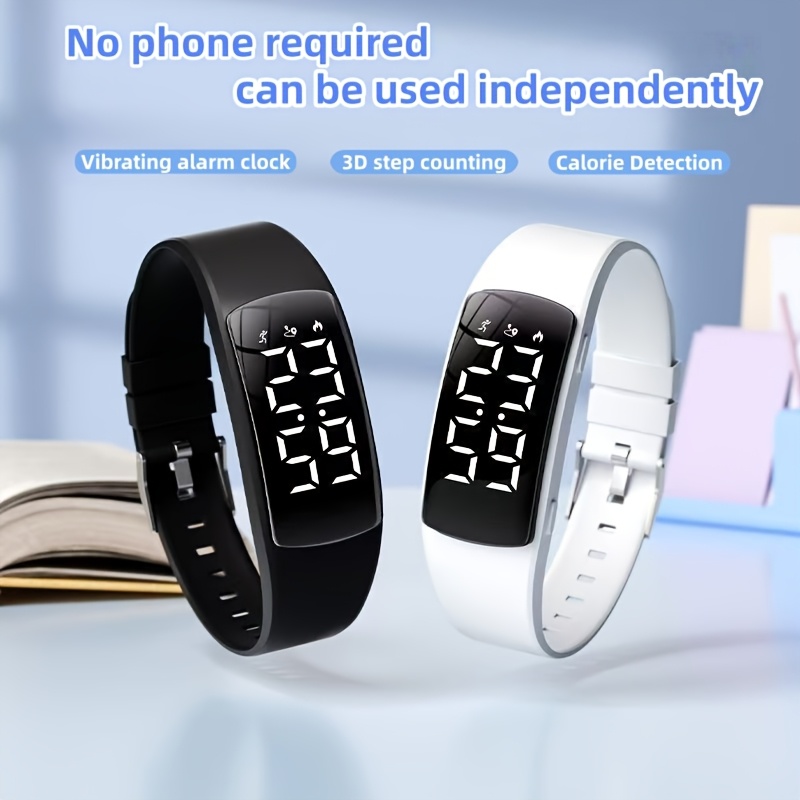 LED Studentska Kvadratna Multifunkcionalna Sportska Narukvica Brojač Koraka - Slika 8