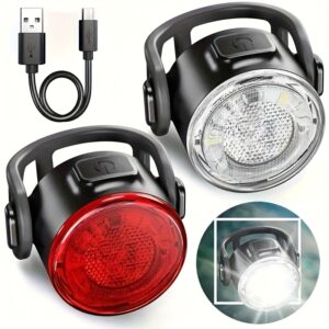 2 komada USB punjiva LED svetla za bicikl – prednje i zadnje svetlo