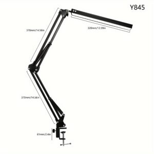 LED stona lampa sa USB napajanjem, dizajnirana za upotrebu u kancelariji, sa zaštitom za oči, podesivom metalnom zakretnom rukom i mogućnostima studija osvetljenja. Nudi tri podešavanja boje i deset nivoa osvetljenosti, što je čini idealnom za čitanje i učenje.