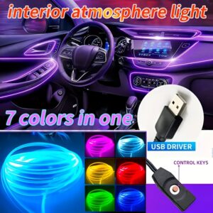 5m/197 inča 7 boja RGB LED trake za unutrašnjost automobila