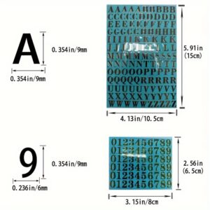 Samolepljivi metalni set slova i brojeva