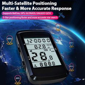 GPS 5-zvezdica Bežični Biciklistički Kompjuter sa Velikim Pozadinskim Osvetljenjem