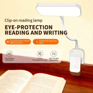 LED svetiljka za čitanje sa kopčom za knjige