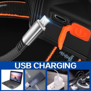 7 LED Čeona Lampica sa USB Punjenjem | Jaka Svetlost za Ribolov i Aktivnosti na Otvorenom, Mat ABS, Hidrofobna Tkanina, USB Punjenje, Marka MACROCOSM