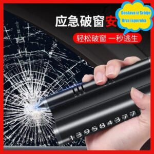 Multifunkcionalni Držač za Telefon za Aromaterapiju u Automobilu sa Čekićem za Hitne Slučajeve i Privremenom Parking Tablicom | Metalni, Bez Ruku, Kompatibilan sa Auto Vozilima