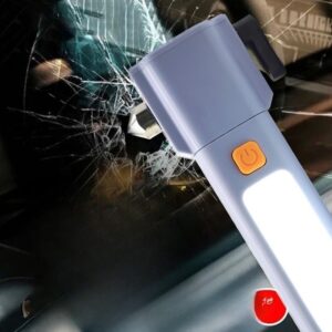 Svestrana baterijska lampa sa zumom za kampovanje koja uključuje magnetni sigurnosni čekić za razbijanje prozora i bočne lampe