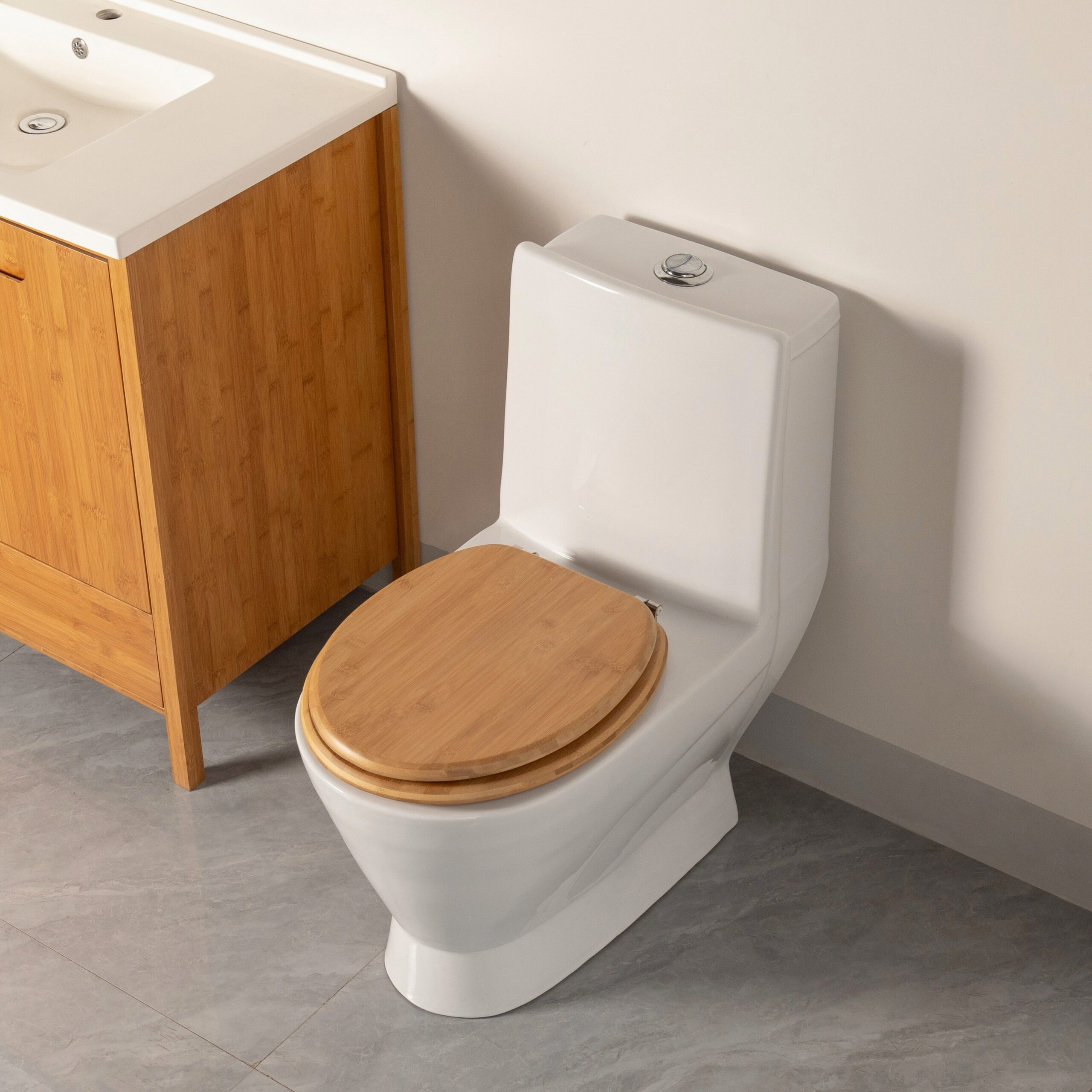 Jedno pakovanje produzenog WC daske od punog drveta sa sarkama - Slika 4