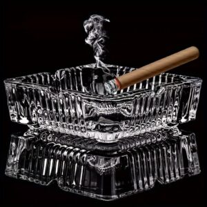 1 kom, 10Cm/12Cm/15Cm Kvadratna Kristalna Pepeljara, Pepeljara Dijamantnog Oblika Klasičnog Dizajna za Marihuanu, Kuću, Kancelariju, Bar, Ležaljku, Moderni Dekorativni Stolni Dodatak, Poklon za Muškarce, 180Mm