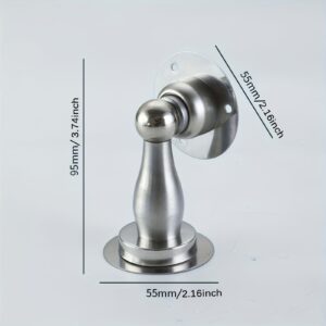 1/3 Pakovanje 304 Nerđajući Čelik Magnetni Zaustavljač Vrata, Kontrola Dodirom, Polirani Metalni Završetak, Bez Bušenja sa Dvostranim Lepkom & Šrafovima, Opcije Montaže na Zid/Pod