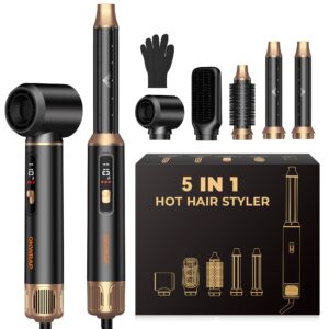 Stajler za vruc vazduh sa jonskom cetkom i LCD ekranom 5 u 1