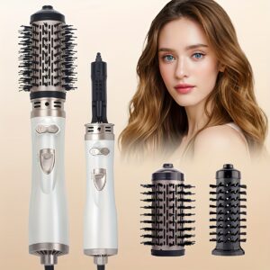 Evropski 3 u 1 fen sa toplim vazduhom i 2 glave cetke