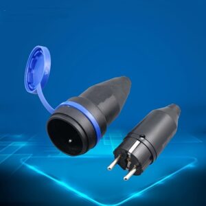 Konektor za muške i ženske utičnice za napajanje, zaštitni, vodootporan i otporan na padove, dizajniran prema nemačkim standardima za Evropu