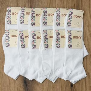 12 Pari Ženske Kratke Bele Čarape | Sportske Čarape koje upijaju znoj i otporne su na mirise, Niske Nevidljive, Nazuvice, Jednobojne, Od Tkanine