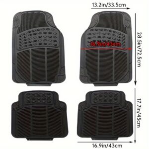 Crne gumene auto patosnice 4 komada univerzalne PVC