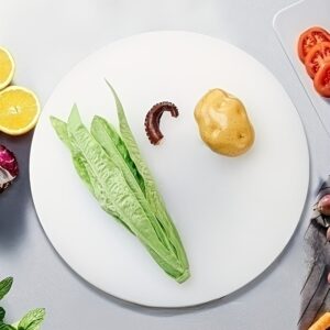 Debeli PE plastični okrugli daska za sečenje, plastična daska za hranu, debela kućna kuhinjska plastična daska za sečenje, mala daska za voće, komercijalna daska za sečenje mesa