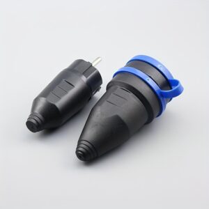 Konektor za muške i ženske utičnice za napajanje, zaštitni, vodootporan i otporan na padove, dizajniran prema nemačkim standardima za Evropu