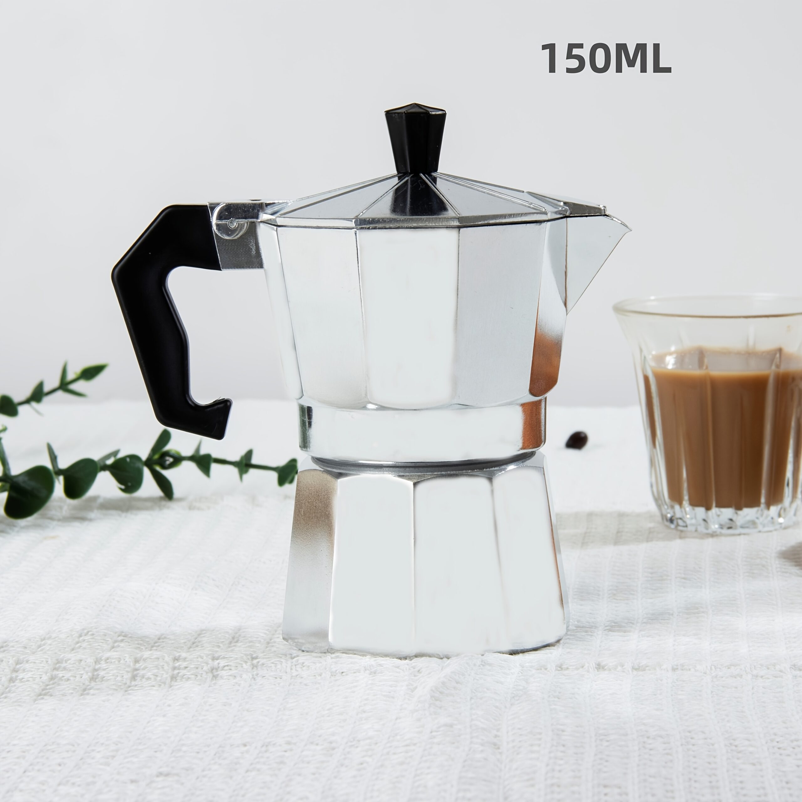 Klasicni italijanski aparat za espresso kafu aluminijum moka - Slika 3