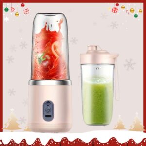 Prenosiva mala čaša za sok sa punjenjem | JUMPERKITS Multifunkcionalni sokovnik od 19,51 cm, USB punjenje, oštrica od nerđajućeg čelika 304, automatsko čišćenje, savršen poklon za dom, kuhinju i putovanja, idealno za Dan zaljubljenih, Dan zahvalnosti, Božić