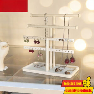 3D Štampani Višeslojni Organizator za Nakit, Višeslojni Stalak za Minđuše + Dupla Šipka za Ogrlice, Lokalna Dostava u Srbiji, Alat za Organizaciju Radnog Stola