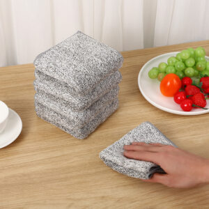 3 komada ugljenih krpa za čišćenje i kuhinjske krpe – apsorber mirisa, netoksična ugljena vlakna (deodorizacija, uklanjanje masnoće) – izdržljive, za pranje sudova, kućno čišćenje – za kućne ljubimce – 3 komada