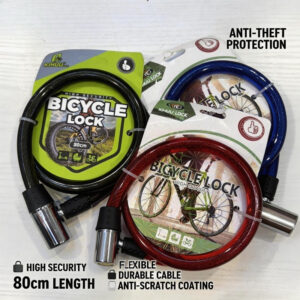 KIHUU Biciklistička Kablovska Brava, 80cm Visokosefurna Čelična Jezgra sa Ključem, Vodootporna PVC Obloga za Bicikle, Skutere i Kolica