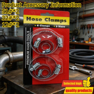 6 komada obujmica za creva od nerđajućeg čelika za vakuumskim čašama, velike obujmice za cevi od nerđajućeg čelika, dostavljaju se lokalno u Srbiji, obujmice za zaptivanje i pričvršćivanje cevi