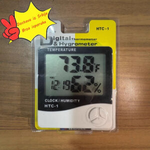 Visokokvalitetni elektronski kućni termometar sa velikim ekranom, merilnik temperature i vlažnosti vazduha, visoko precizan unutrašnji elektronski termometar HTC-1