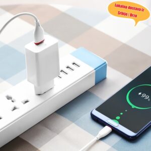 Univerzalna glava za brzo punjenje, Univerzalni set za punjenje telefona i tableta, EU utikač, Pogodno za region Srbije