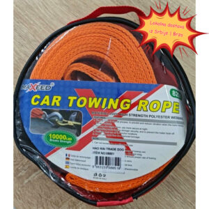 Najlonsko uže za vuču za automobile, dostupno u veličinama 4T, 3T i 2T, dizajnirano za hitne slučajeve u terenskim uslovima i samopomoć