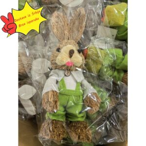 Komplet za izradu zečjeg pletiva | Uskršnji poklon i dekoracija za dom sa materijalima od pšenične slame za praktičnu aktivnost