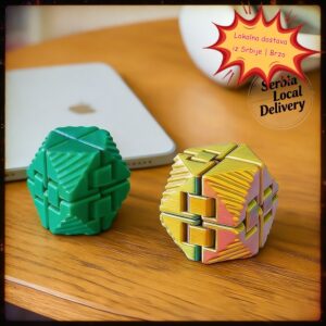 3D štampana kreativna igračka za opuštanje – kocka za nervozu, nasumična boja